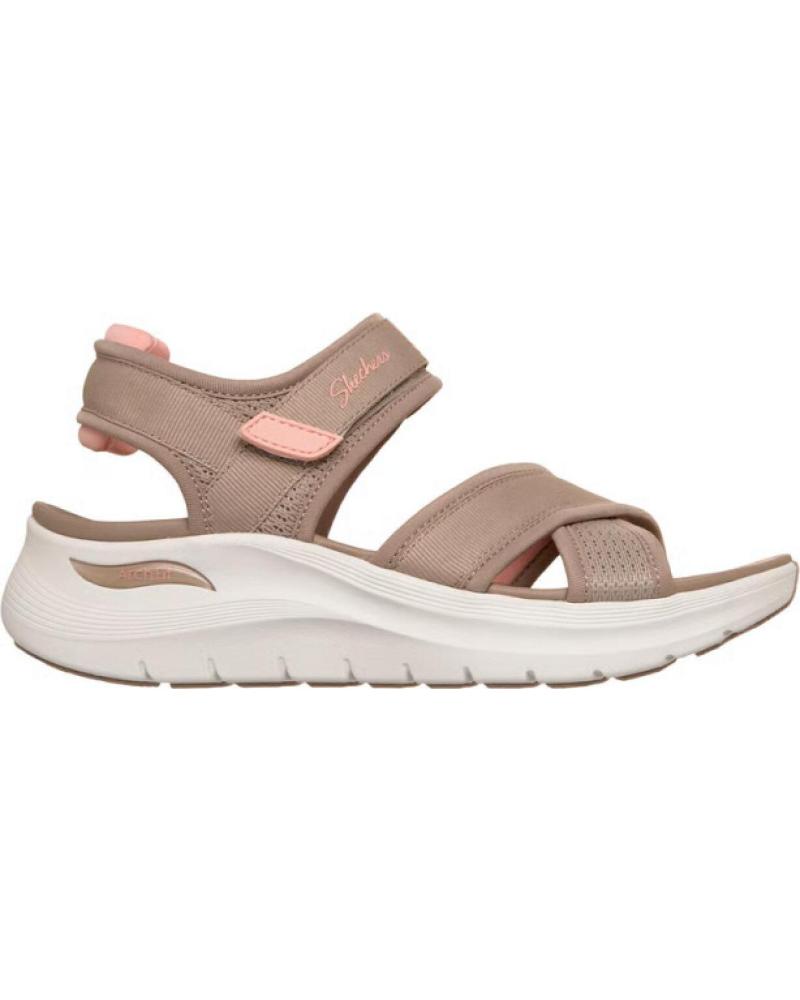 SKECHERS SANDALIAS ARCH FIT 2 0 SANDAL FEELIN BRIGHT TAUPE CORAL 1640 GRIS