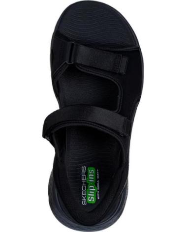 SKECHERS SANDALIAS GO WALK FLEX SANDAL EASY ENTRY 229210-BKLKM NEGRO