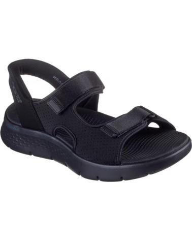 SKECHERS SANDALIAS GO WALK FLEX SANDAL EASY ENTRY 229210-BKLKM NEGRO