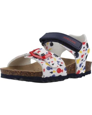 GEOX SANDALIAS NINO MODELO B SANDAL CHALKI BOY COLOR BLANCO C0050