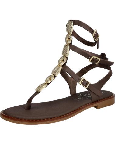 OH MY SANDALS SANDALIAS ROMANAS 5845 CON ADORNOS DE MONEDAS MARRON