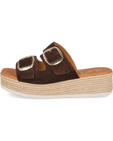 OH MY SANDALS SANDALIAS 6033 CON PLATAFORMA Y DOBLE HEBILLA MARRON