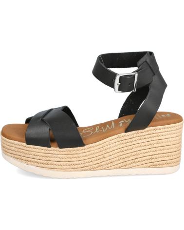 OH MY SANDALS SANDALIAS 5445 CON PLATAFORMA Y TIRAS CRUZADAS NEGRO