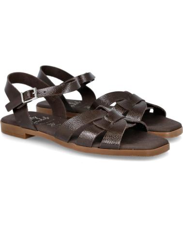 OH MY SANDALS SANDALIAS PLANAS PIEL 5813 MARRON