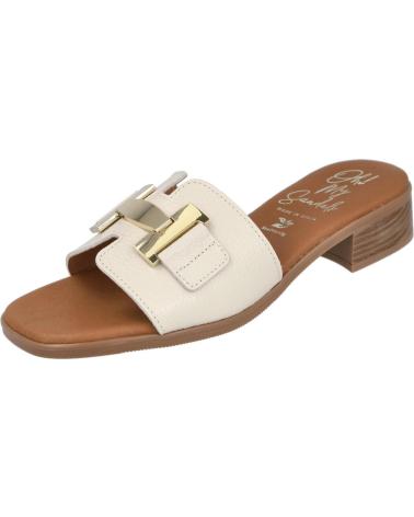 OH MY SANDALS OH MY SANDALS 5890 SANDALIAS DESTALONADAS TACÓN BAJO CON ADORNO METÁLICO HIELO