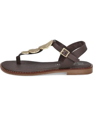 OH MY SANDALS SANDALIA ESCLAVA 5848 CON ADORNOS METÁLICOS MARRON