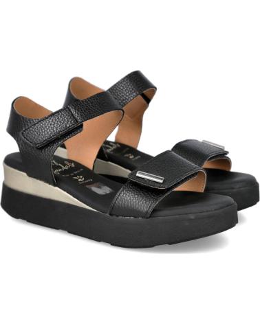 OH MY SANDALS SANDALIAS 5965 CON PLATAFORMA Y CIERRE ADHESIVO NEGRO