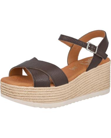 OH MY SANDALS OH MY SANDALS 6032 SANDALIAS DE CUÑA CON TIRAS CRUZADAS MARRON