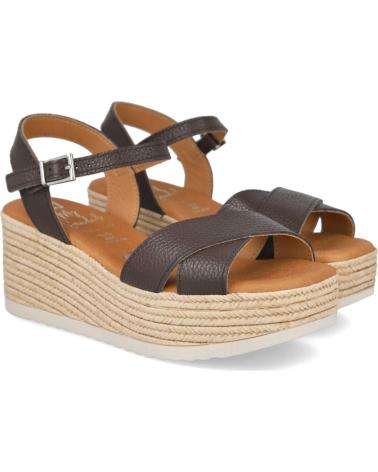 OH MY SANDALS OH MY SANDALS 6032 SANDALIAS DE CUÑA CON TIRAS CRUZADAS MARRON