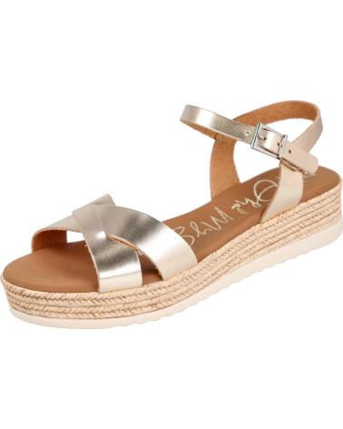 OH MY SANDALS OH MY SANDALS 5693 SANDALIAS CON CUÑA Y TIRAS CRUZADAS CHAMPAGNE