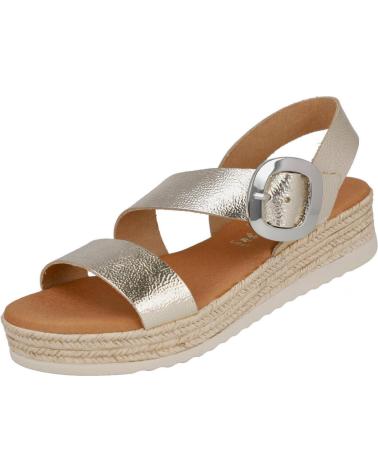 OH MY SANDALS SANDALIAS PLANAS 6012 CON HEBILLA Y PLATAFORMA CHAMPAGNE