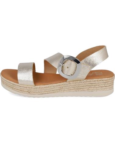 OH MY SANDALS SANDALIAS PLANAS 6012 CON HEBILLA Y PLATAFORMA CHAMPAGNE