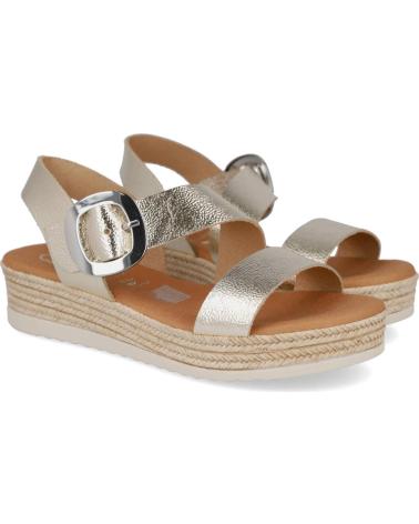 OH MY SANDALS SANDALIAS PLANAS 6012 CON HEBILLA Y PLATAFORMA CHAMPAGNE