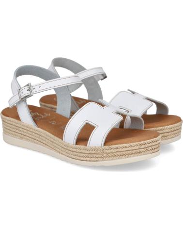 OH MY SANDALS SANDALIAS 6011 CON PLATAFORMA DE YUTE BLANCO