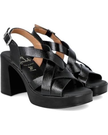 OH MY SANDALS SANDALIAS DE TACÓN Y PLATAFORMA 5938 NEGRO