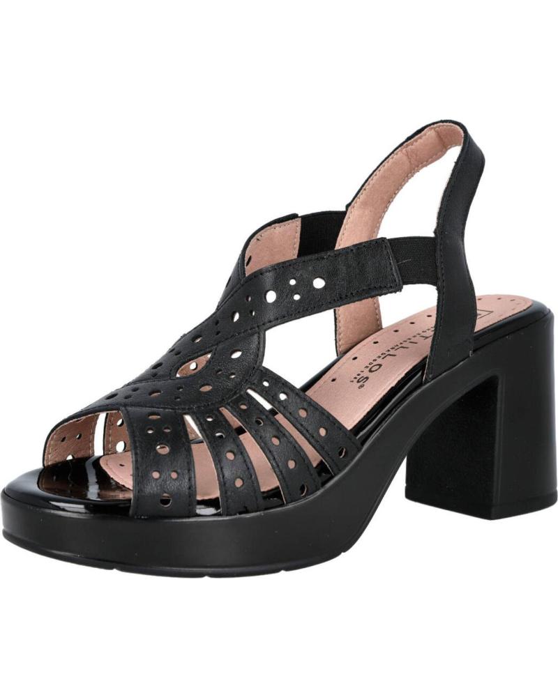 PITILLOS SANDALIAS 20323 CON TACÓN Y PLATAFORMA NEGRO