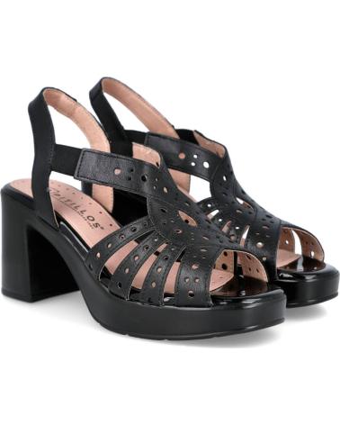 PITILLOS SANDALIAS 20323 CON TACÓN Y PLATAFORMA NEGRO