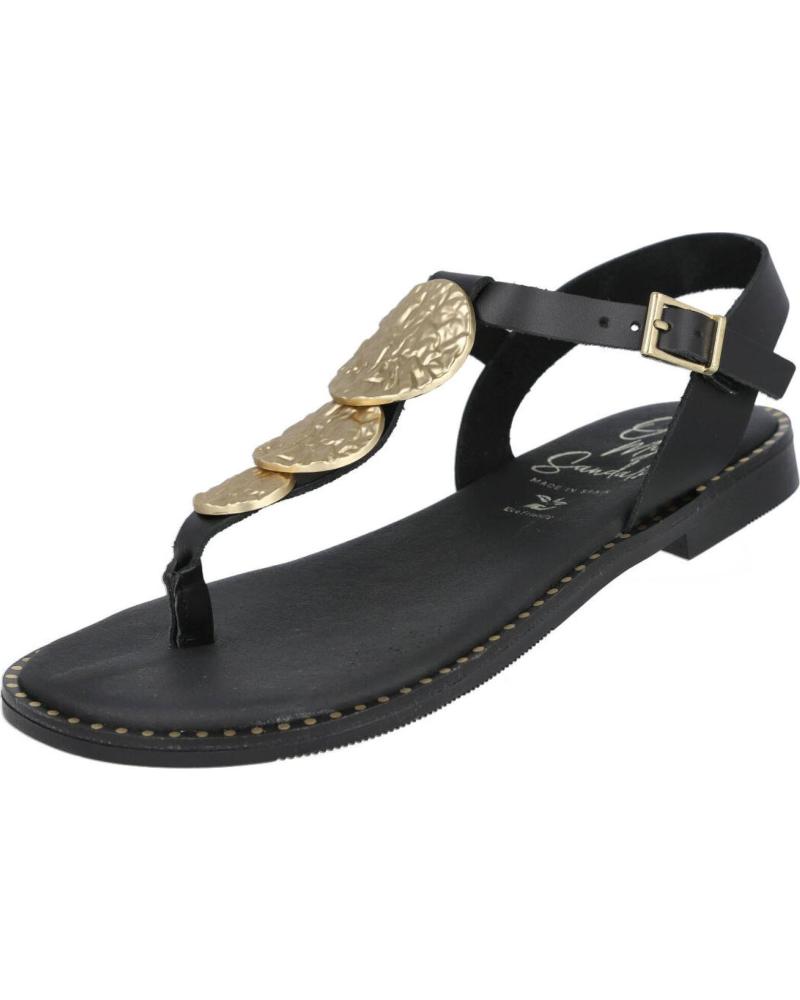 OH MY SANDALS SANDALIA ESCLAVA OH MY SANDALS 5848 CON ADORNOS METÁLICOS NEGRO