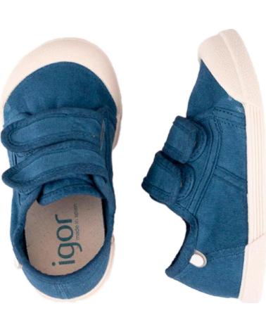 IGOR ZAPATILLAS DE LONA CON CIERRE DE VELCRO MODELO 10333 AZUL