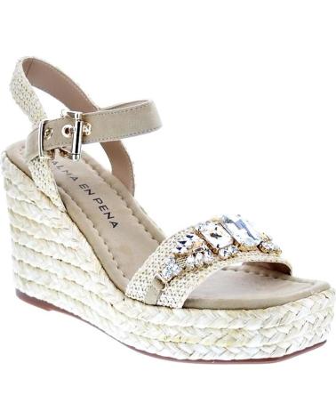 ALMA EN PENA SANDALIAS CON PLATAFORMA Y DETALLES DE PEDRERÍA MODELO V2651000 BEIGE