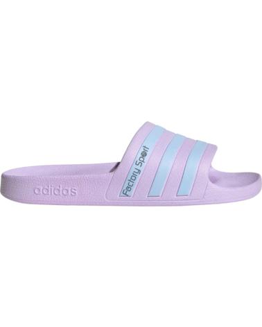 ADIDAS ADILETTE AQUA CHANCLA PALA PARA MUJER - 38 MALVA-AZUL