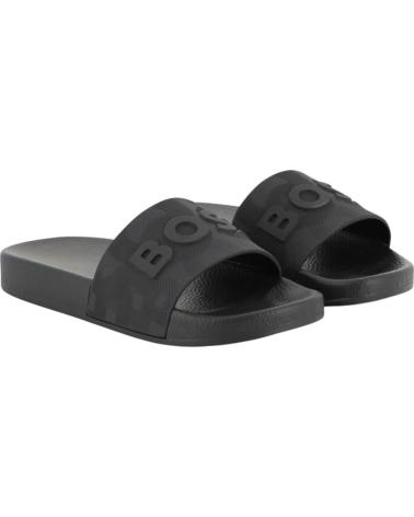 BOSS BOSS SLIDES WITH EMBOSSED LOGO NEGRO