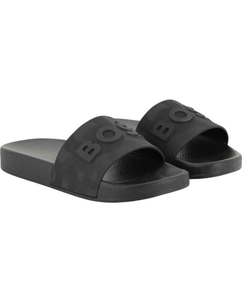 BOSS BOSS SLIDES WITH EMBOSSED LOGO NEGRO