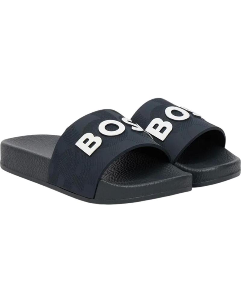 BOSS BOSS LOGO SLIDES AZUL