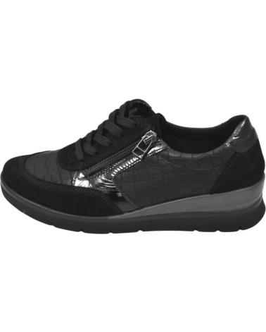Sapatos Desportivos LUMEL  de Mulher – SNEAKER DEPORTIVO URBANO APERTURA CORDON Y CREMALL  BLACK1038-BLACK RINO