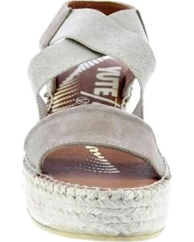 VIGUERA ALPARGATAS CON PLATAFORMA Y TIRAS CRUZADAS VITELO BEIGE