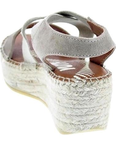 VIGUERA ALPARGATAS CON PLATAFORMA Y TIRAS CRUZADAS VITELO BEIGE