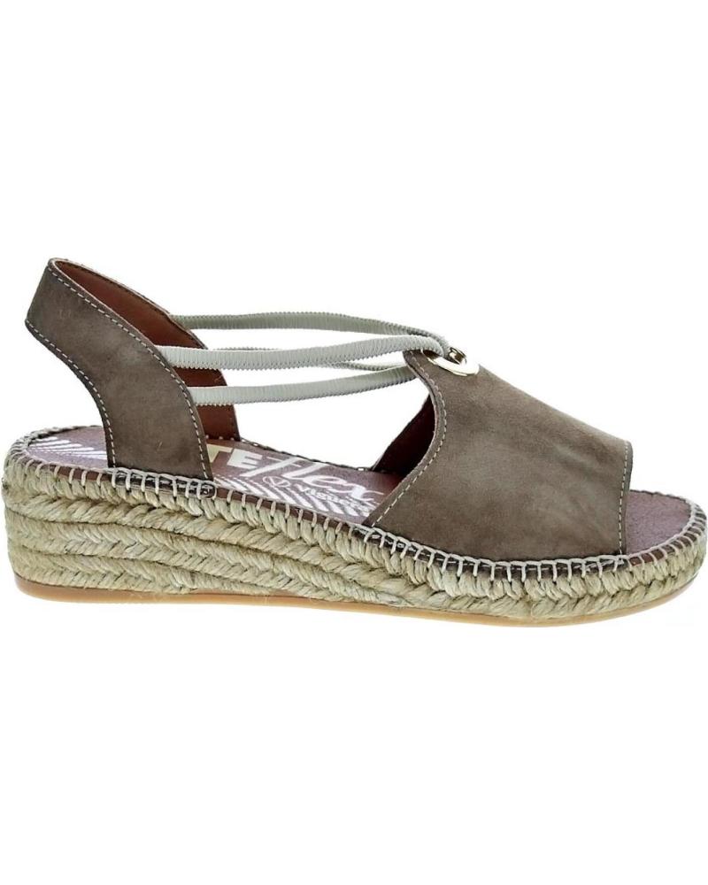 VIGUERA ZAPATOS ZAPATOS MUJER ALPARGATAS MODELO VITELO COLOR MARRON MARRóN