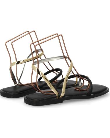 SPORT3PUNTO0 SANDALIA PLANA MINIMALISTA GZ-2A014 CON TIRAS METÁLICAS VARIOS COLORES