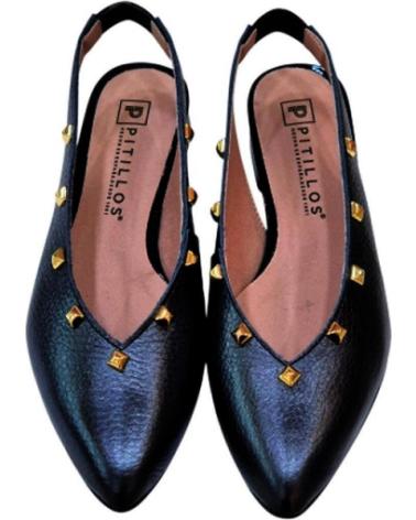 PITILLOS SAPATO SLINGBACK PITILLOS 11173 COM TACHAS NEGRO