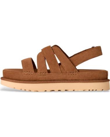 UGG SANDALIAS PLANAS MUJER W GOLDENSTAR GLEAM CUERO MARRóN