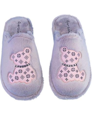GARZON ZAPATILLAS DE CASA P482 275 CON DISEÑO DE OSO GRIS