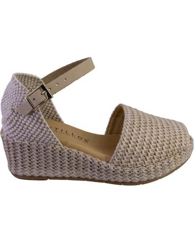 PITILLOS ALPARGATAS PITILLOS 10560 CON CUÑA Y CIERRE DE HEBILLA BEIGE