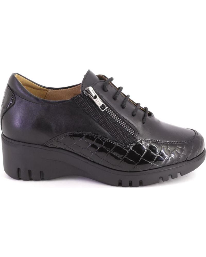 PIESANTO PIESANTO 215934 ZAPATOS DE PIEL CON CORDONES Y CREMALLERA NEGRO