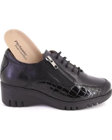 PIESANTO PIESANTO 215934 ZAPATOS DE PIEL CON CORDONES Y CREMALLERA NEGRO