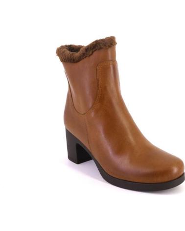 PITILLOS BOTINES 30105 DE PIEL CON DETALLE DE PELO CUERO