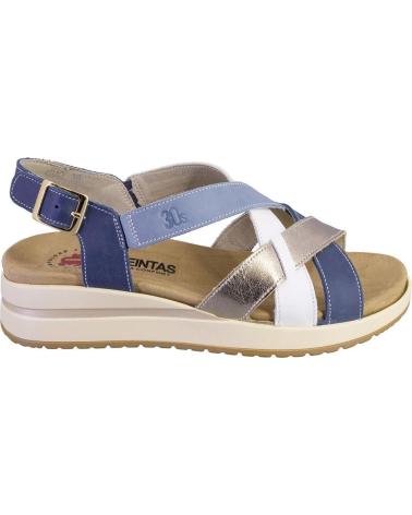TREINTAS SANDALIAS TREINTAS 4535 DE PIEL CON CIERRE DE HEBILLA AZUL