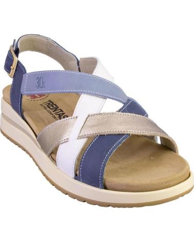 TREINTAS SANDALIAS TREINTAS 4535 DE PIEL CON CIERRE DE HEBILLA AZUL