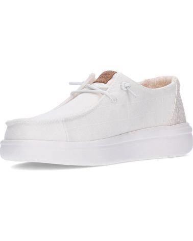 HEY DUDE ZAPATILLAS WENDY RISE CHAMBRAY GRID WHITE WHITE