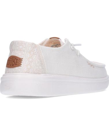 HEY DUDE ZAPATILLAS WENDY RISE CHAMBRAY GRID WHITE WHITE
