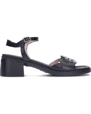 WONDERS SANDALIA WONDERS D-2301 MOAI CON TACÓN BLOQUE NEGRO