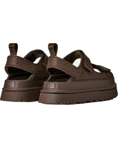 UGG SANDALIAS PLANAS MUJER W GOLDENGLOW EMBOSSED MARRON MARRóN