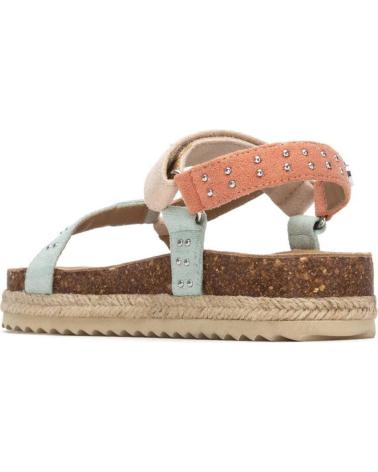 XTI SANDALIAS 153046 CON PLATAFORMA Y TIRAS MULTICOLOR BEIGE