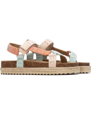 XTI SANDALIAS 153046 CON PLATAFORMA Y TIRAS MULTICOLOR BEIGE