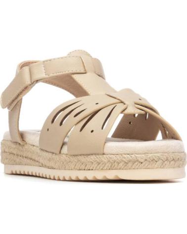 XTI SANDALIA PLATAFORMA CON CALADOS BEIGE