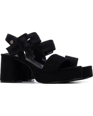 REFRESH SANDALIA REFRESH 175262 DE TACÓN BLOQUE Y PLATAFORMA NEGRO